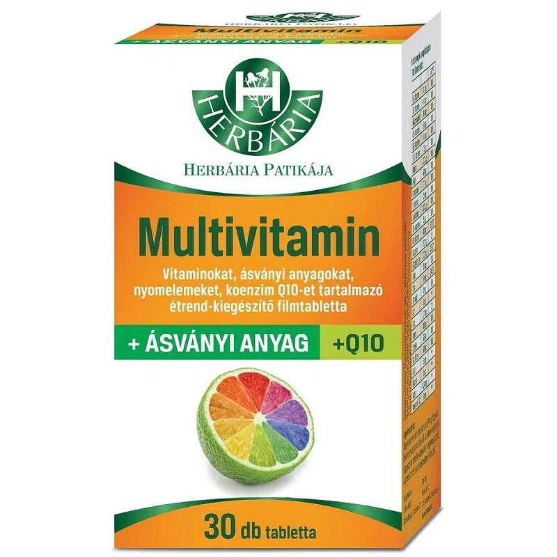 Herbária multivitamin+ásványi anyag+Q10 filmtabletta 30 db Herbária multivitamin+ásványi anyag+Q10 filmtabletta 30 db