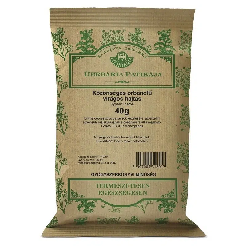 Herbária Közönséges orbáncfű virágos hajtás 40g Herbária Közönséges orbáncfű virágos hajtás 40g