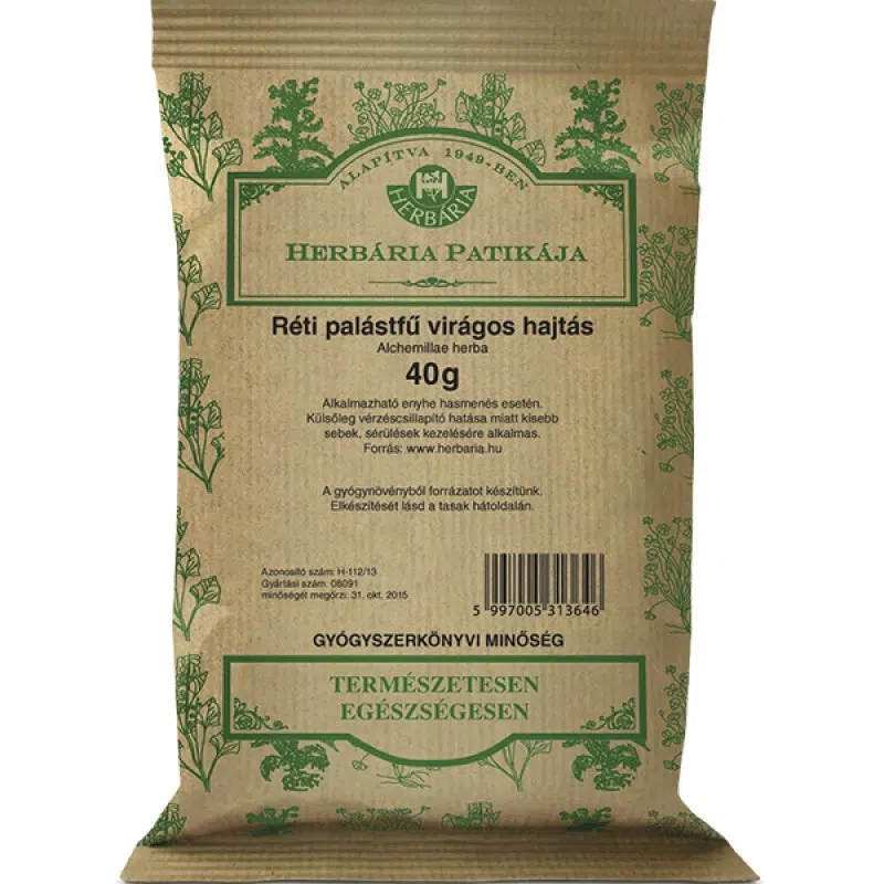 Herbária Réti palástfű virágos hajtás tea 40g Herbária Réti palástfű virágos hajtás tea 40g