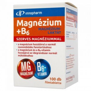 InnoPharm Magnézium-laktát + B6 filmtabletta 100db