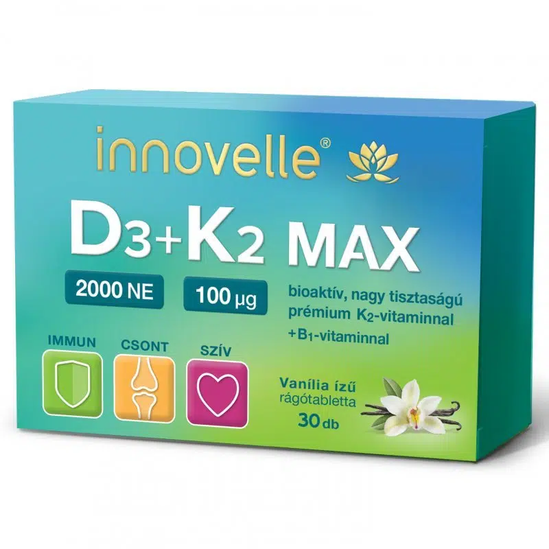 Innovelle D3+K2 Max 2000NE rágótabletta 30db Innovelle D3+K2 Max 2000NE rágótabletta 30db