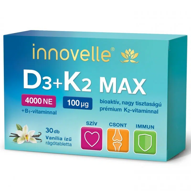 Innovelle D3+K2 Max 4000NE rágótabletta 30db Innovelle D3+K2 Max 4000NE rágótabletta 30db