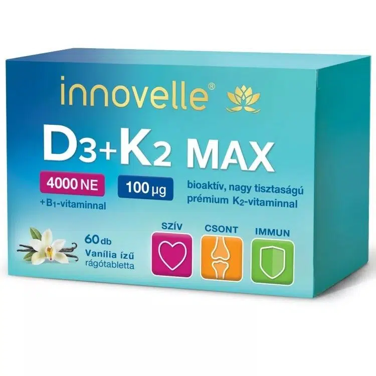 Innovelle D3+K2 Max 4000NE rágótabletta 60db Innovelle D3+K2 Max 4000NE rágótabletta 60db