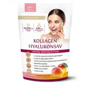 Interherb Kollagén Hyaluronsav italpor, mangó - puncs ízű 400g