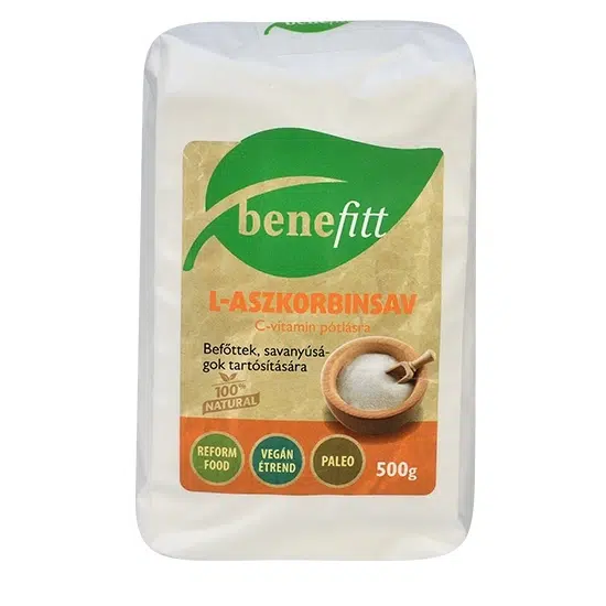 Interherb Benefitt L-Aszkorbinsav 500g Interherb Benefitt L-Aszkorbinsav 500g