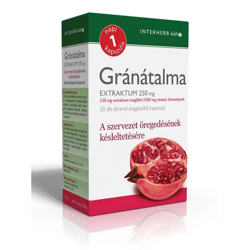 Interherb Gránátalma kapszula 30db Interherb Gránátalma kapszula 30db