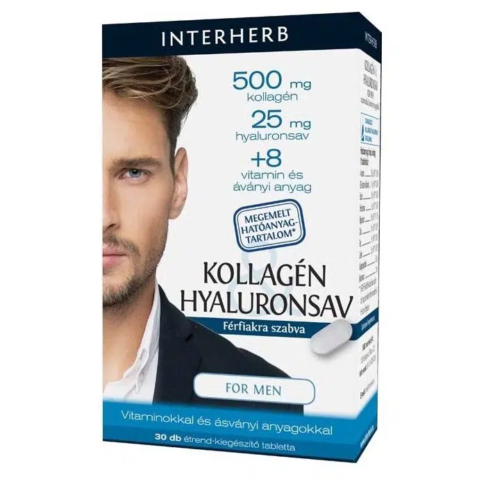 Interherb Kollagén Hyaluronsav Men kapszula 30db Interherb Kollagén Hyaluronsav Men kapszula 30db