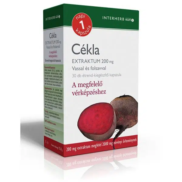 Interherb Cékla Extraktum Kapszula 30db Interherb Cékla Extraktum Kapszula 30db