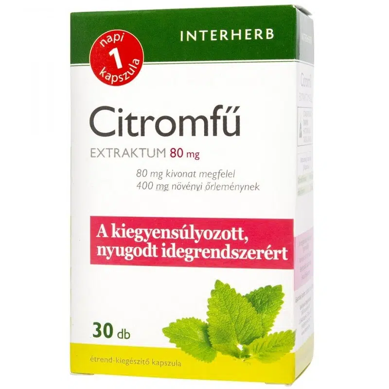 Interherb Citromfű extraktum kapszula 30db Interherb Citromfű extraktum kapszula 30db
