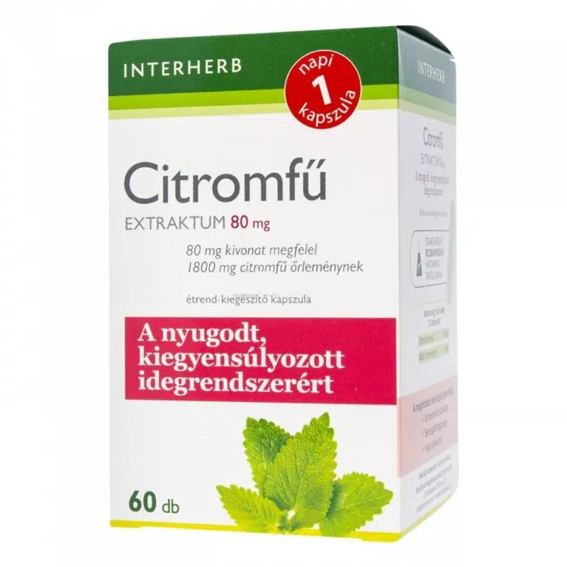 Interherb Citromfű extraktum 80 mg kapszula 60db Interherb Citromfű extraktum 80 mg kapszula 60db