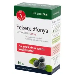 Interherb Fekete áfonya extraktum 250 mg kapszula 30db