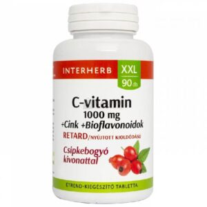 Interherb XXL C-vitamin 1000mg +cink+bioflavonoidok retard tabletta 90db