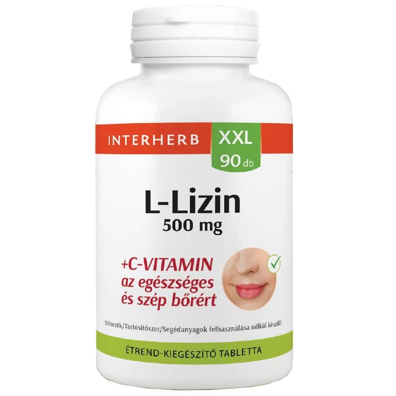Interherb XXL L-Lizin 500 mg + C-vitamin 90 db Interherb XXL L-Lizin 500 mg + C-vitamin 90 db