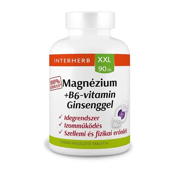 Interherb XXL Magnézium + B6 vitamin + Ginseng 90db Interherb XXL Magnézium + B6 vitamin + Ginseng 90db