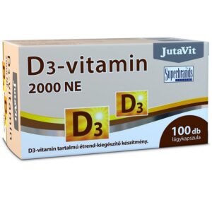 JutaVit D3-vitamin 2000NE lágykapszula 100db