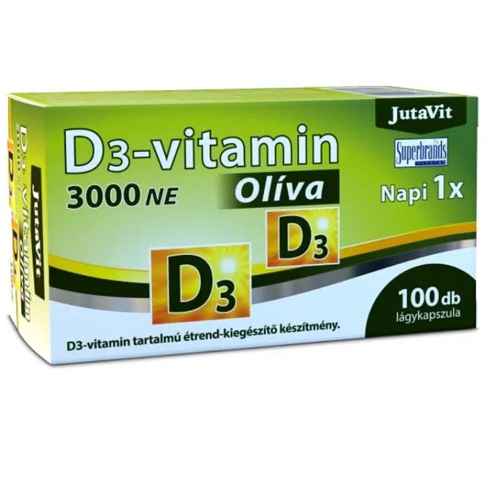 JutaVit D3-vitamin 3000NE Olíva 100db JutaVit D3-vitamin 3000NE Olíva 100db