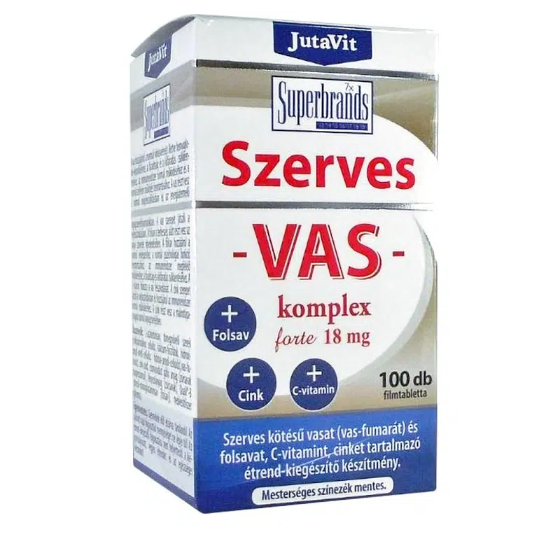 JutaVit Szerves Vas-komplex Forte 18mg 100x JutaVit Szerves Vas-komplex Forte 18mg 100x