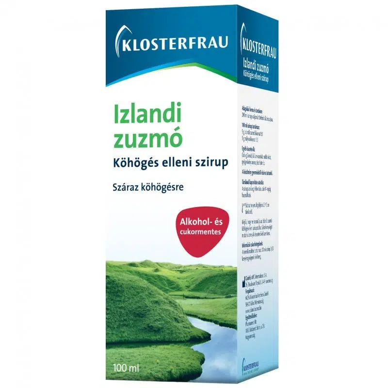 Klosterfrau Izlandi zuzmó köhögés elleni szirup (felnőtt) 100ml Klosterfrau Izlandi zuzmó köhögés elleni szirup (felnőtt) 100ml