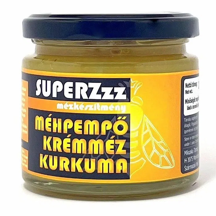 Mézzz SUPERZzz méhpempős krémméz - Méhpempő+méz+kurkuma 250g Mézzz SUPERZzz méhpempős krémméz - Méhpempő+méz+kurkuma 250g