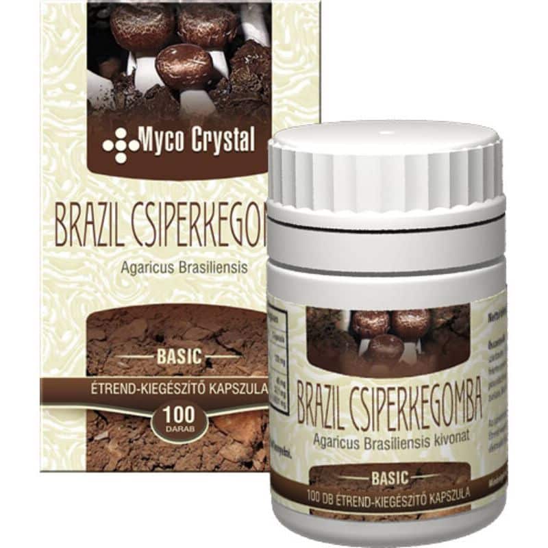 Myco Crystal Brazil csiperkegomba kapszula (100db) Myco Crystal Brazil csiperkegomba kapszula (100db)