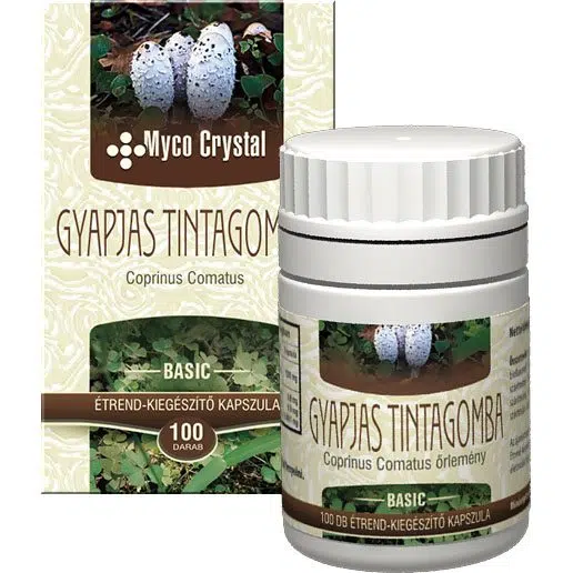 Myco Crystal Gyapjas tintagomba kapszula (100db) Myco Crystal Gyapjas tintagomba kapszula (100db)