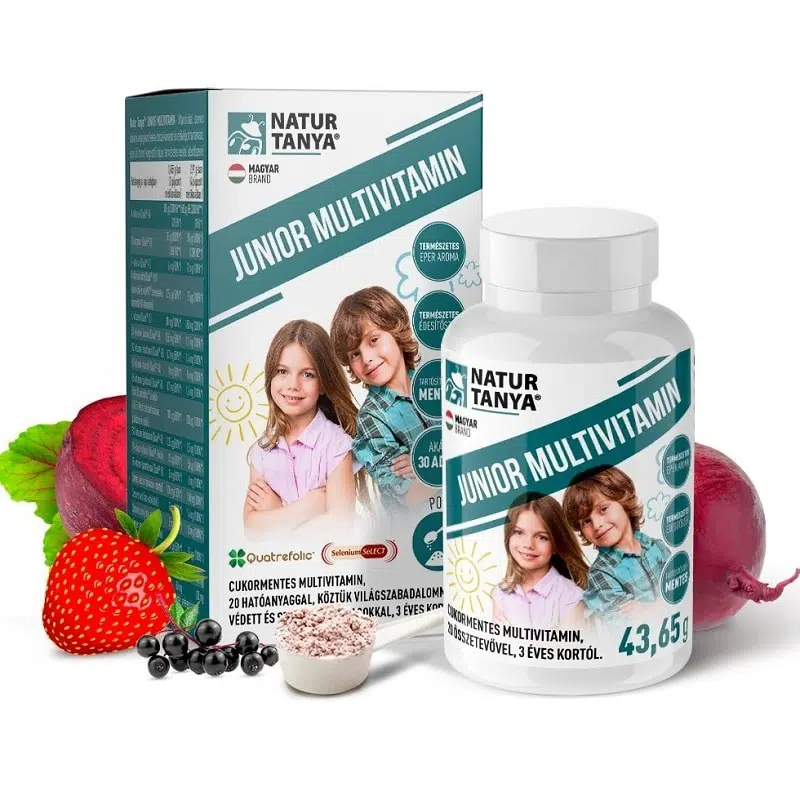 Natur Tanya Junior Multivitamin por eper ízben 43,65g Natur Tanya Junior Multivitamin por eper ízben 43,65g