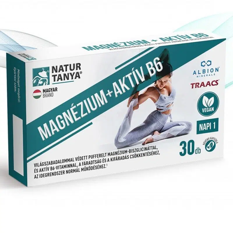 Natur Tanya Magnézium + Aktív B6 vegán kapszula 30db Natur Tanya Magnézium + Aktív B6 vegán kapszula 30db