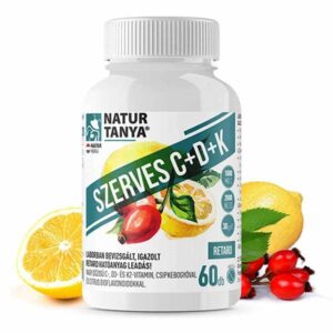 Natur Tanya Szerves C+D+K2 vitamin tabletta 60db