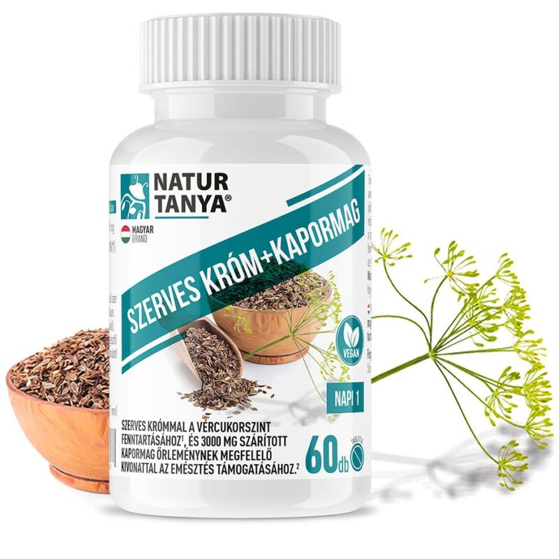 Natur Tanya Szerves Króm+Kapormag tabletta 60db Natur Tanya Szerves Króm+Kapormag tabletta 60db