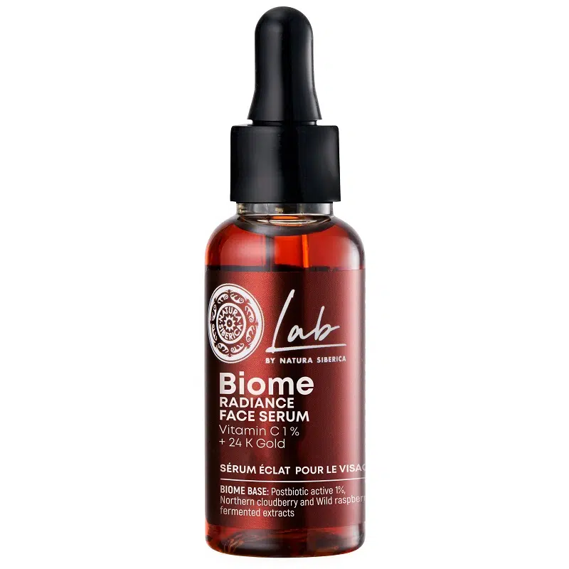 Natura Siberica Lab Biome Radiance C-vitaminos arcszérum 24k arannyal 30ml Natura Siberica Lab Biome Radiance C-vitaminos arcszérum 24k arannyal 30ml