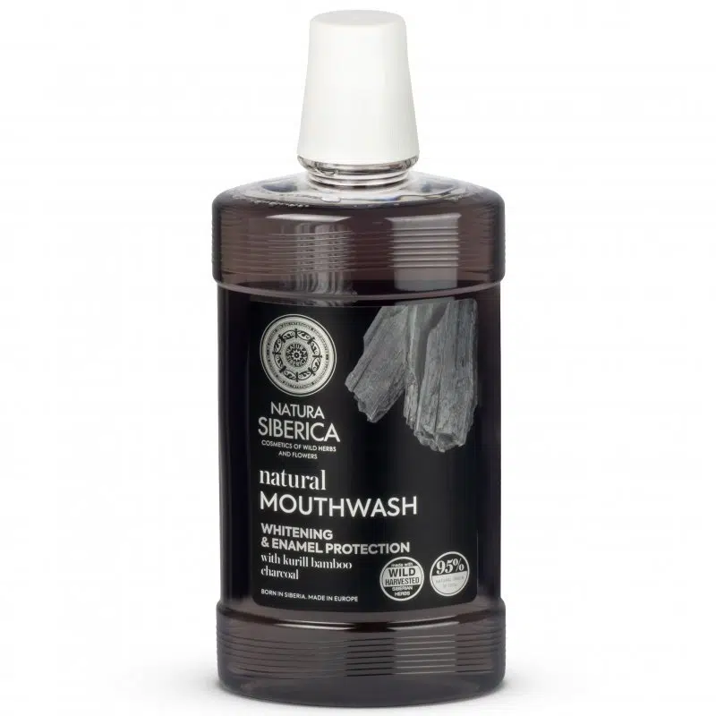 Natura Siberica Természetes Szájvíz fehérítő és zománcvédő kuril bambusz-szénnel 520ml Natura Siberica Természetes Szájvíz fehérítő és zománcvédő kuril bambusz-szénnel 520ml