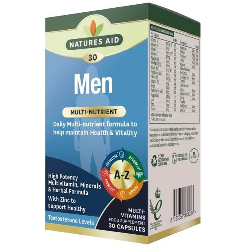Natures Aid Men Multi-Nutrient Multivitamin Férfiaknak kapszula 30 db Natures Aid Men Multi-Nutrient Multivitamin Férfiaknak kapszula 30 db