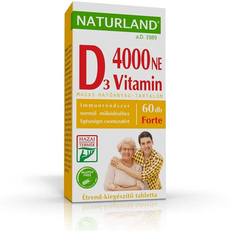 Naturland D3-vitamin 4000NE tabletta forte 60db Naturland D3-vitamin 4000NE tabletta forte 60db