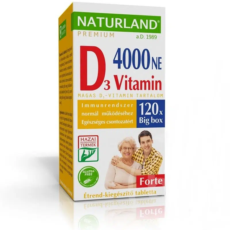 Naturland D3-vitamin 4000NE forte tabletta Prémium 120db Naturland D3-vitamin 4000NE forte tabletta Prémium 120db
