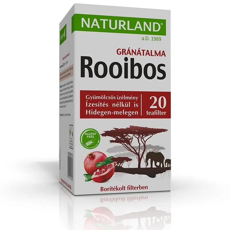 Naturland Rooibos-Gránátalma tea 20 filter Naturland Rooibos-Gránátalma tea 20 filter