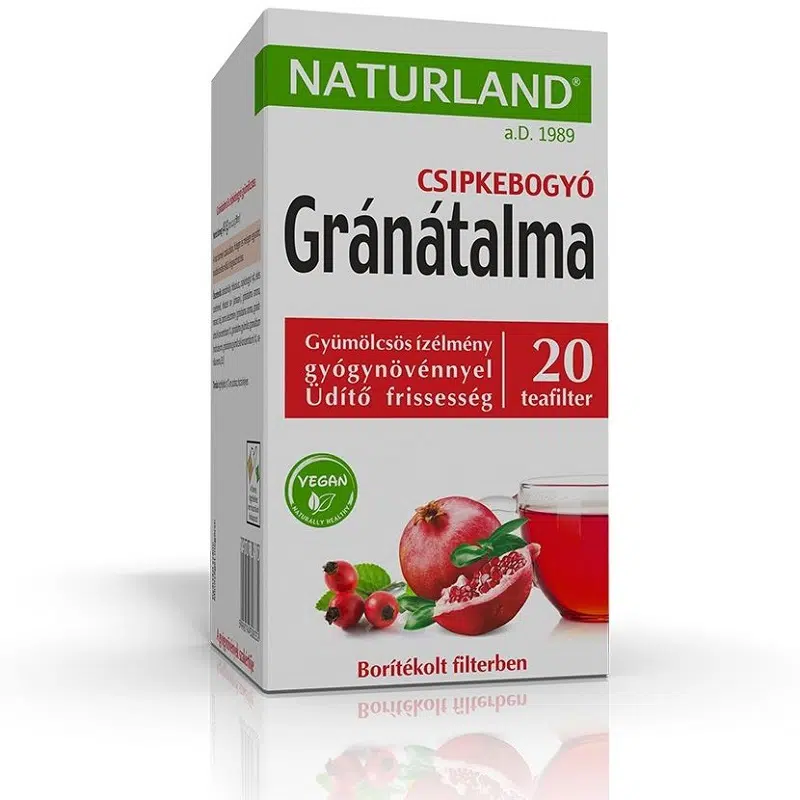 Naturland gyümölcstea gránátalma-csipkebogyó 20 filter Naturland gyümölcstea gránátalma-csipkebogyó 20 filter