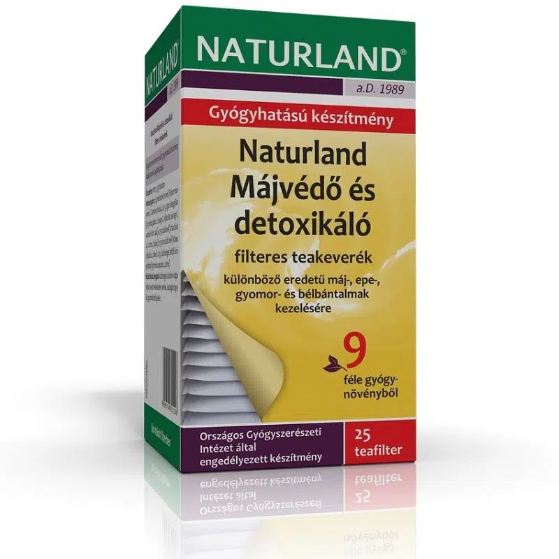 Naturland májvédő és detoxikáló tea 25 filter Naturland májvédő és detoxikáló tea 25 filter