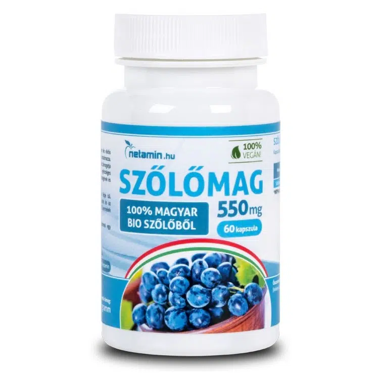 Netamin Bio Szőlőmag 550mg kapszula 60db Netamin Bio Szőlőmag 550mg kapszula 60db