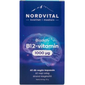 Nordvital B12-vitamin 1000mcg 60 db vegán kapszula