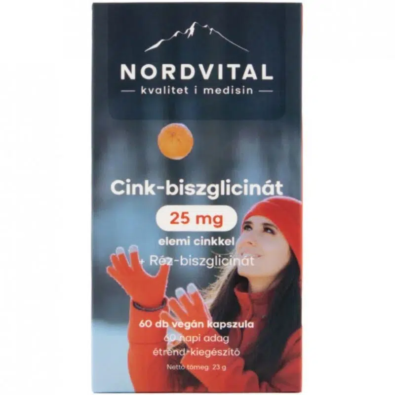 Nordvital Cink-biszglicinát+Réz 60 db kapszula Nordvital Cink-biszglicinát+Réz 60 db kapszula