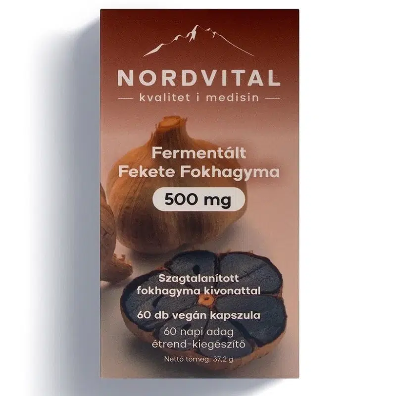 Nordvital Fermentált Fekete Fokhagyma 60db Nordvital Fermentált Fekete Fokhagyma 60db