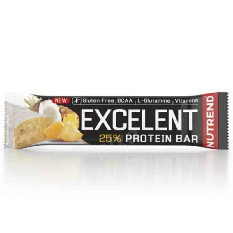 NUTREND Excelent 25% protein bar-fehérje szelet Pineapple Coconut 85g NUTREND Excelent 25% protein bar-fehérje szelet Pineapple Coconut 85g