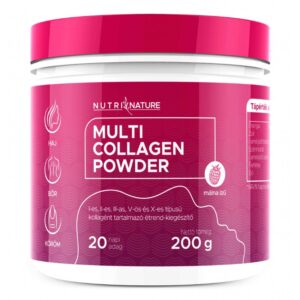 Nutri Nature Multi Collagen por - 5 féle kollagénnel málna ízű 200g