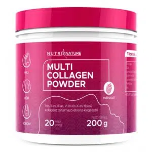 Nutri Nature Multi Collagen por - 5 féle kollagénnel málna ízű 200g