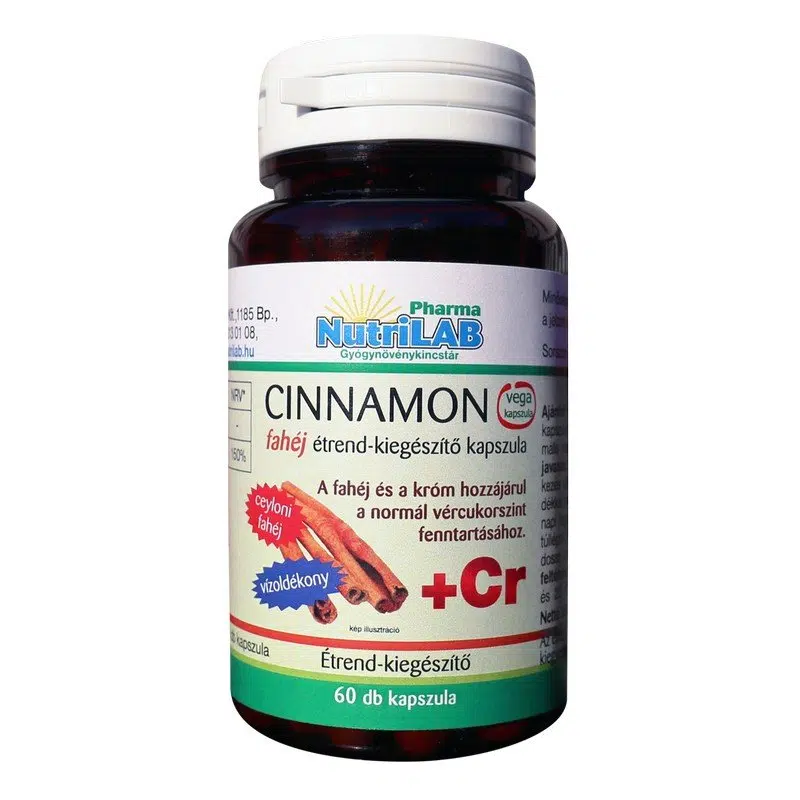 Nutrilab Cinnamon + Cr kapszula 60db Nutrilab Cinnamon + Cr kapszula 60db