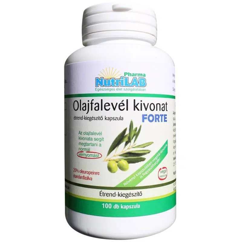 NutriLAB Olajfalevél kivonat FORTE vega 100x NutriLAB Olajfalevél kivonat FORTE vega 100x