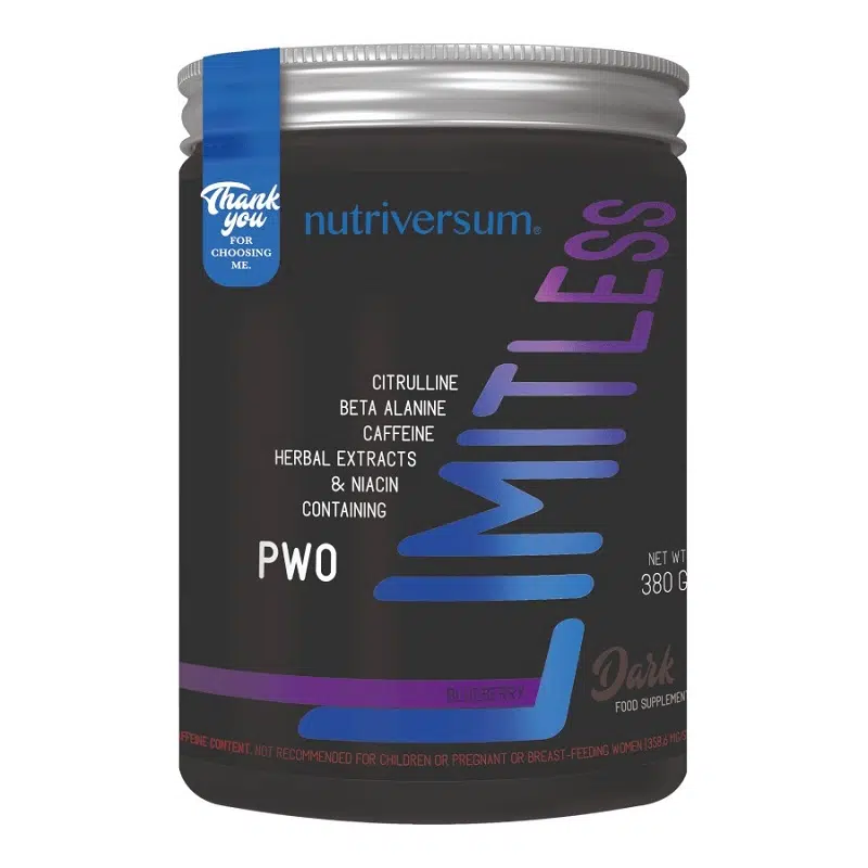 Nutriversum DARK- Limitless áfonya ízű 380g Nutriversum DARK- Limitless áfonya ízű 380g