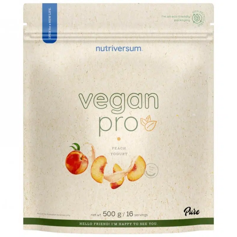 Nutriversum PURE - Vegan Pro Peach Yogurt 500g Nutriversum PURE - Vegan Pro Peach Yogurt 500g
