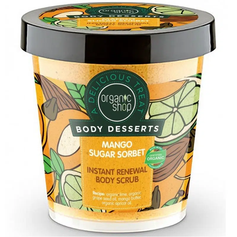 Organic Shop Bőrmegújító cukros testradír Mango 450ml Organic Shop Bőrmegújító cukros testradír Mango 450ml