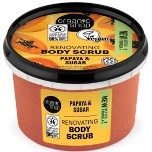 Organic Shop Renovating testradír bio papayával és cukorral 250ml